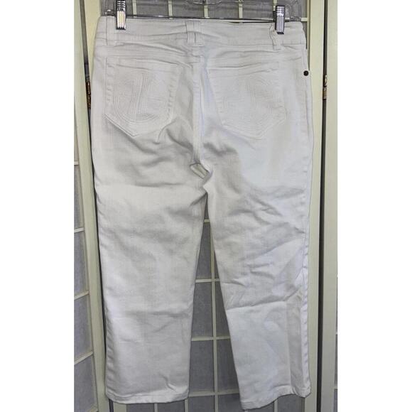 Lilly Pulitzer Palm Beach Fit Minimalist White Capri Pants Preppy Resort Wear 0 - Picture 2 of 13